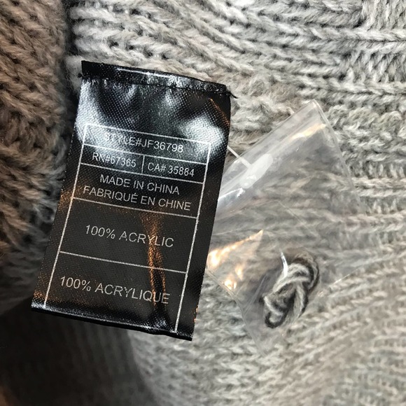 Jack Ombre Grey Cable Knit Pullover Crewneck Sweatr Women Sz XS - Picture 3 of 4